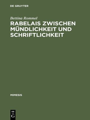 cover image of Rabelais zwischen Mündlichkeit und Schriftlichkeit